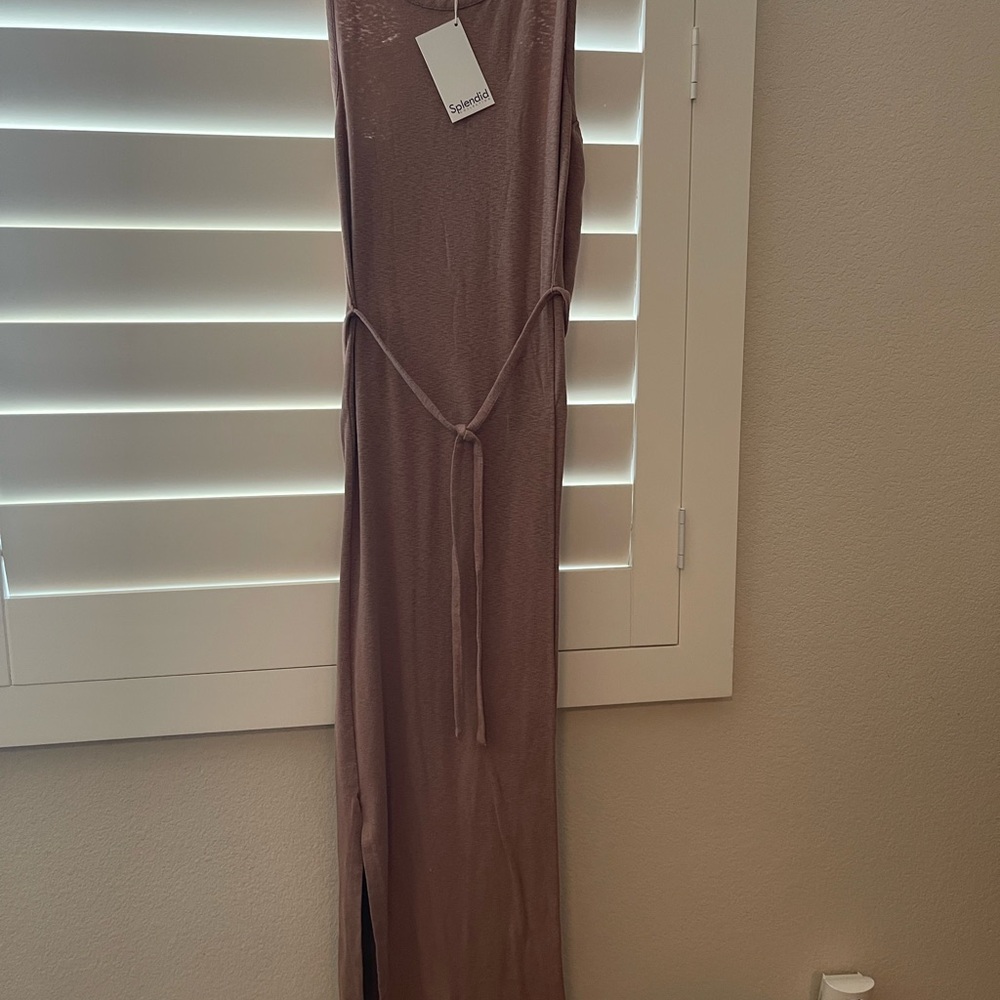 Splendid Elegant Mauve brown Sleeveless Dress